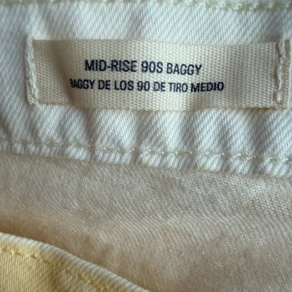 Universal Thread 90s Baggy High Rise Jeans Yellow 16S Short Vintage Fit - Picture 9 of 10